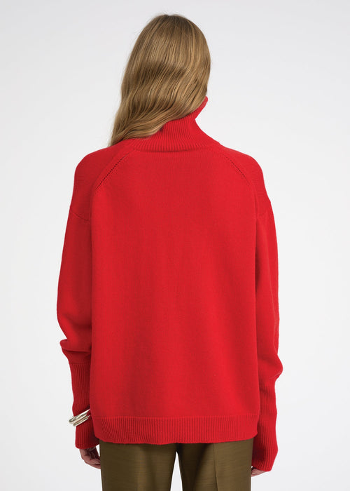 Fine Wool Knit Roll-Neck