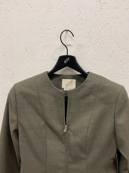 Bloused Shaped Wool Jacket