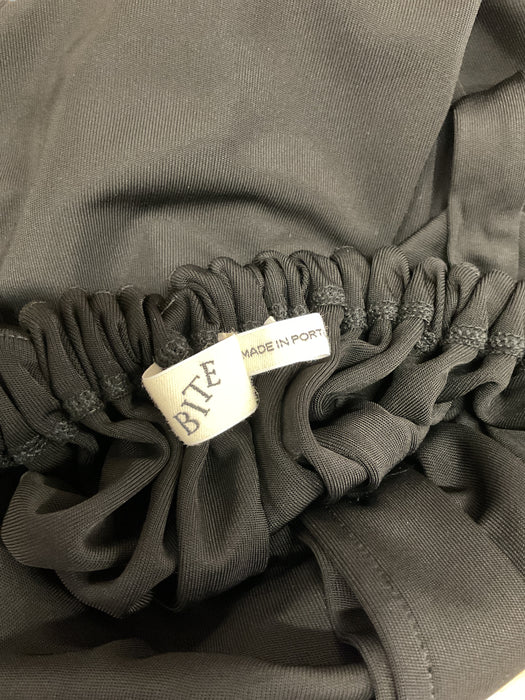 Black Jersey Open Back Shirtdress