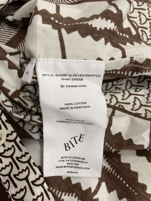 Printed cotton shirtdress