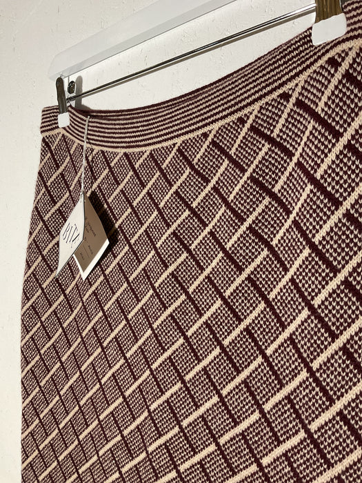 Checked Jacquard Knit Skirt