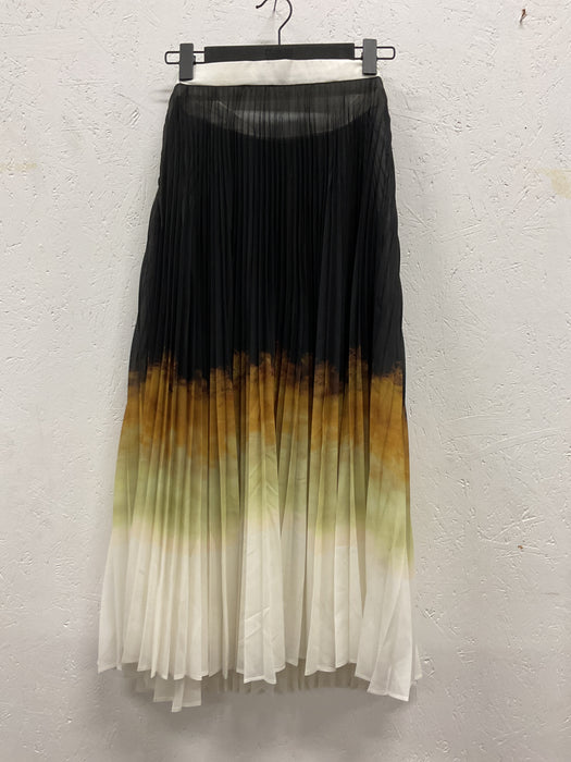 Pleated Printed Skirt