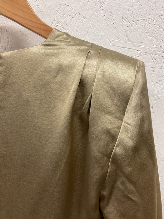 Silk Dress with Shoulderpads