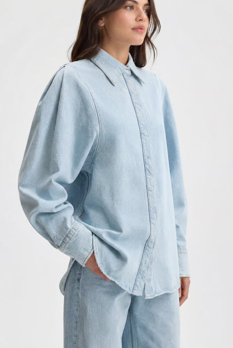 Sculpted Sleeve Denim Shirt