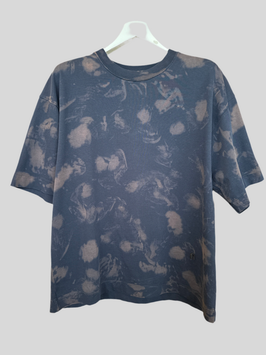 Oversized cotton t-shirt brush strokes