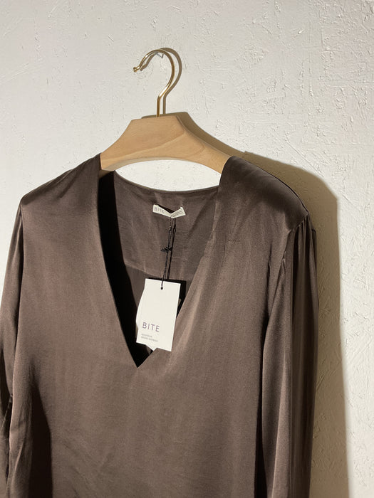 Deep V Silk Blouse