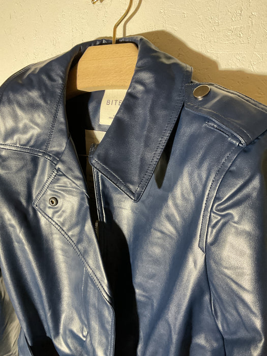 Vegan Leather Mid Coat