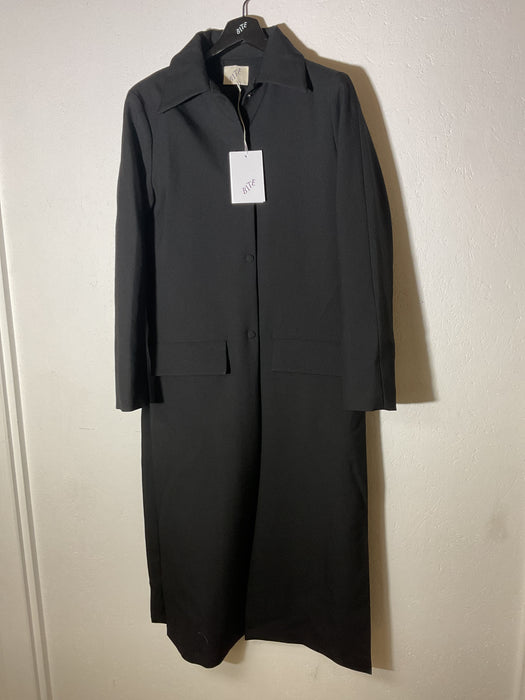 Black Long Slit Coat