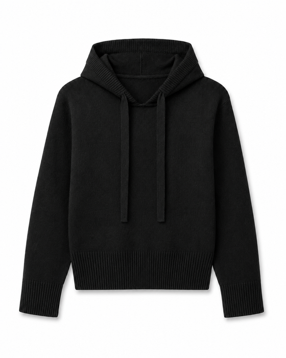 Knitted Straight Hoodie