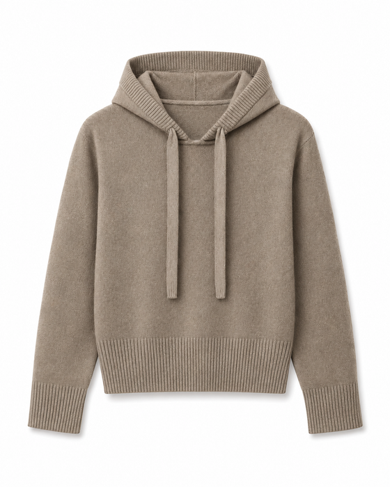 Knitted Straight Hoodie