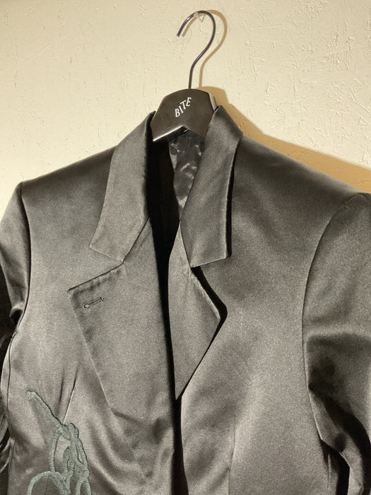 Silk/Cotton Suit Jacket with Embroidery