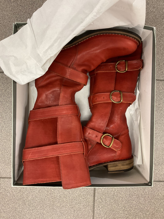 7040 Eternity Mattone Leather Boots.