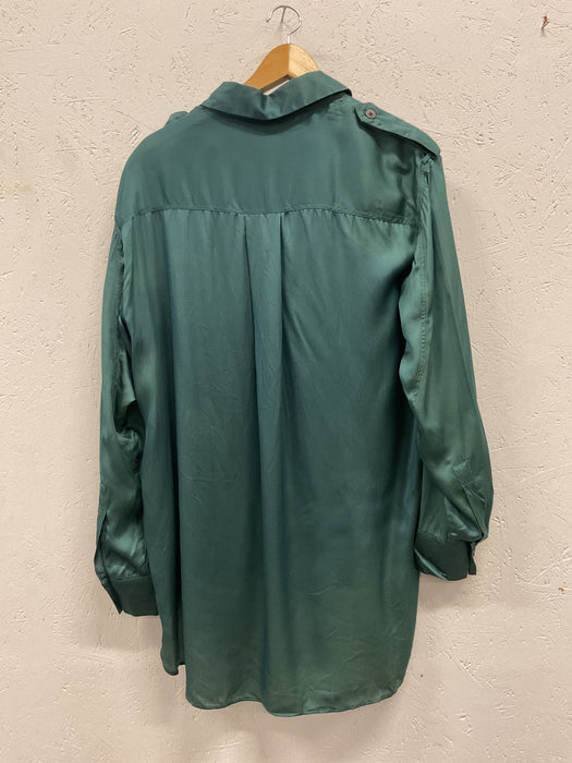 Military Silk Shirt Green