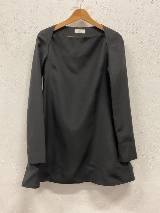 A-line Wool/Silk Dress with Pockets