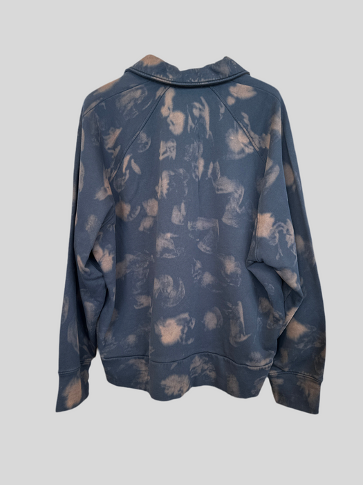 Oversized polo sweatshirt brush strokes