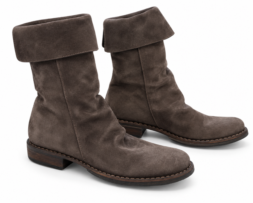 ELLA Brown Suede Leather Boot