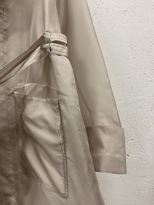 Silk Organza Sheer Coat