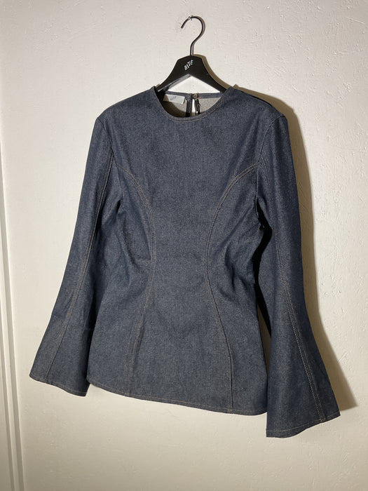 Curved Denim Top