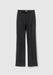 Black straight‑leg dress pants laid flat on a light gray background, showing belt loops, a front zipper closure, and a slight flare at the hem.