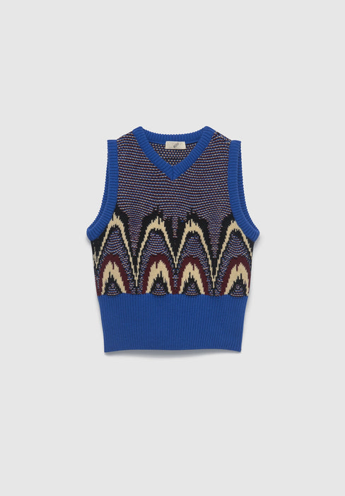 Neon Jacquard Knit Slip-over