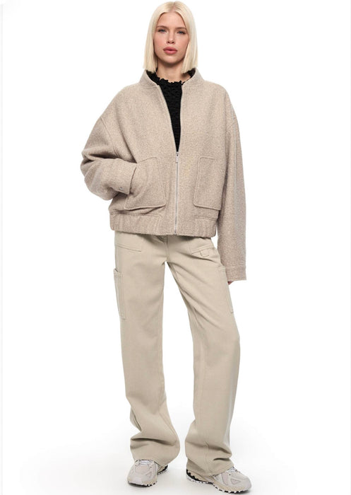 Bouclé Bomber Jacket