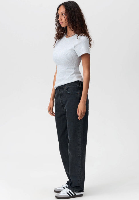 Distressed Ribbed T-Shirt