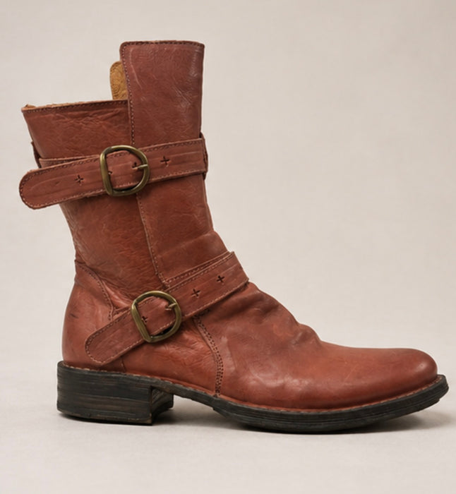 713 Rose Leather Boot