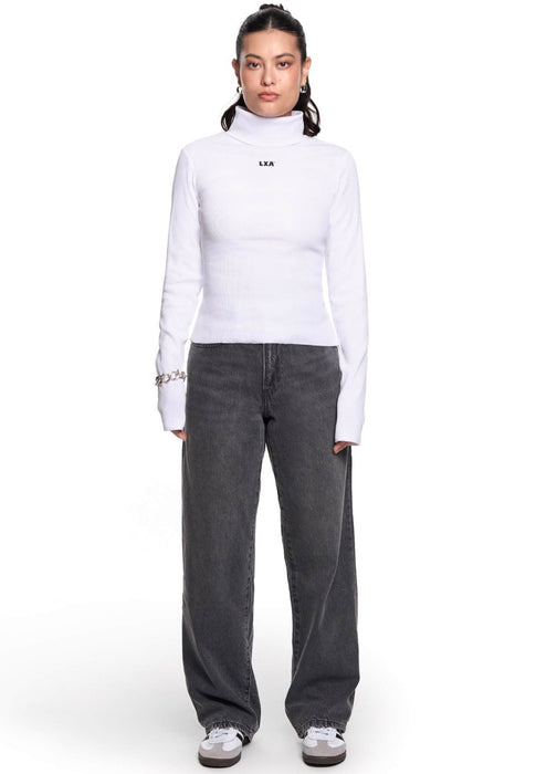 Raw Edge Ribbed Polo
