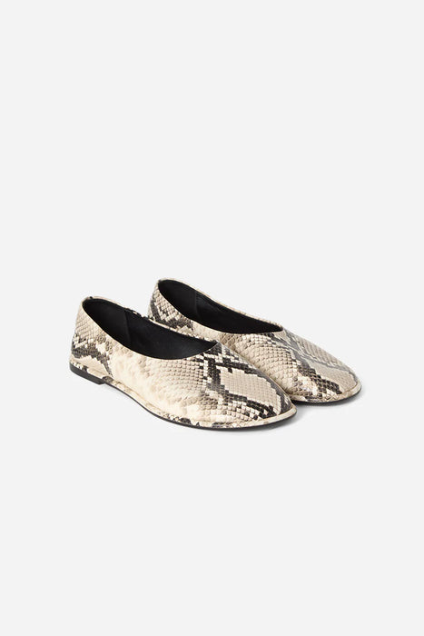 Leather Ballerinas Snake