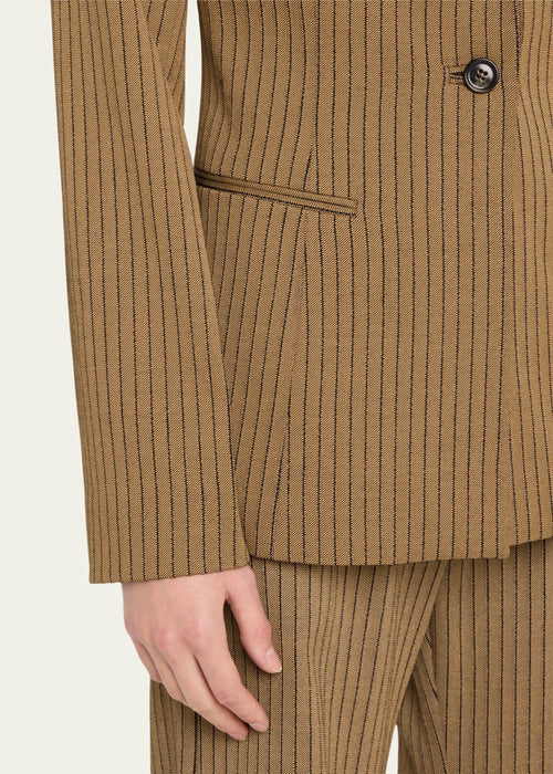 Hourglass blazer beige pinstripe