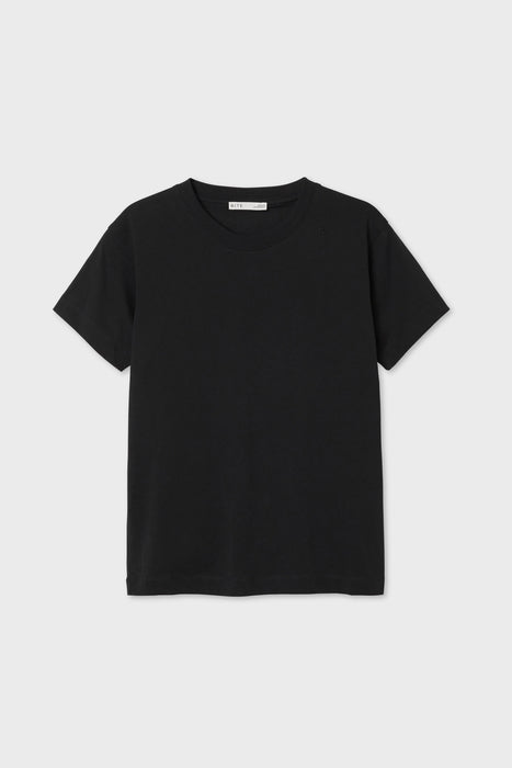 Signature  Black Cotton Tee