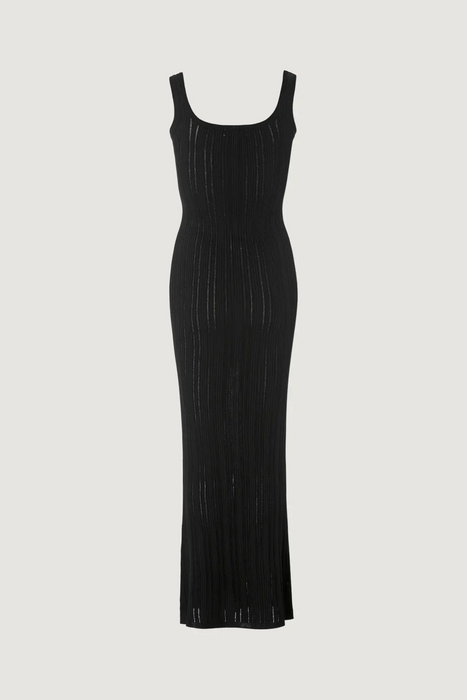 Knitted Tank Dress Black