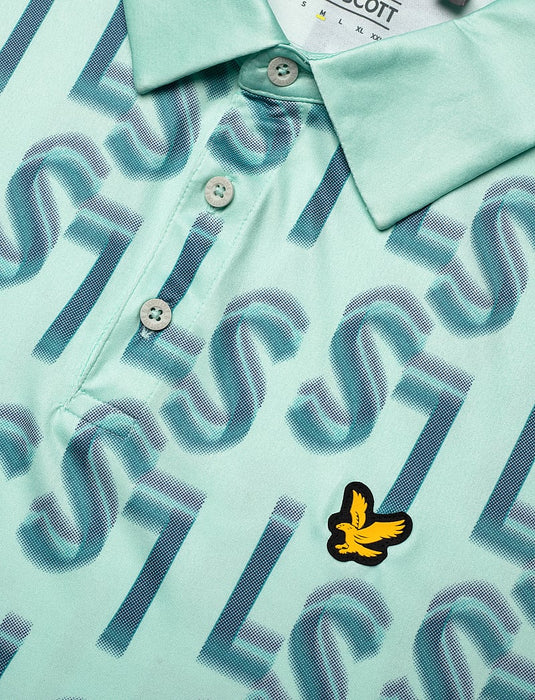 LS Monogram Printed Polo Shirt