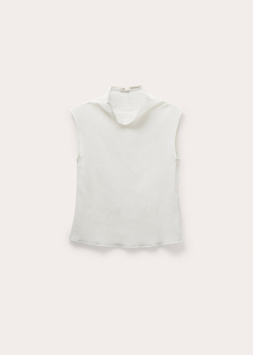 Parchment Textured  Sleeveless Top