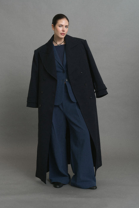Naomi Spring Trench Dark Navy