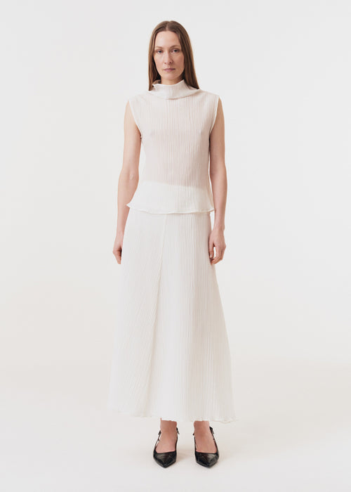 Parchment Textured  Sleeveless Top