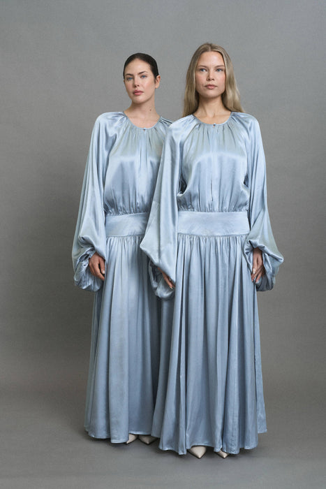 Paula Dress Steel Blue