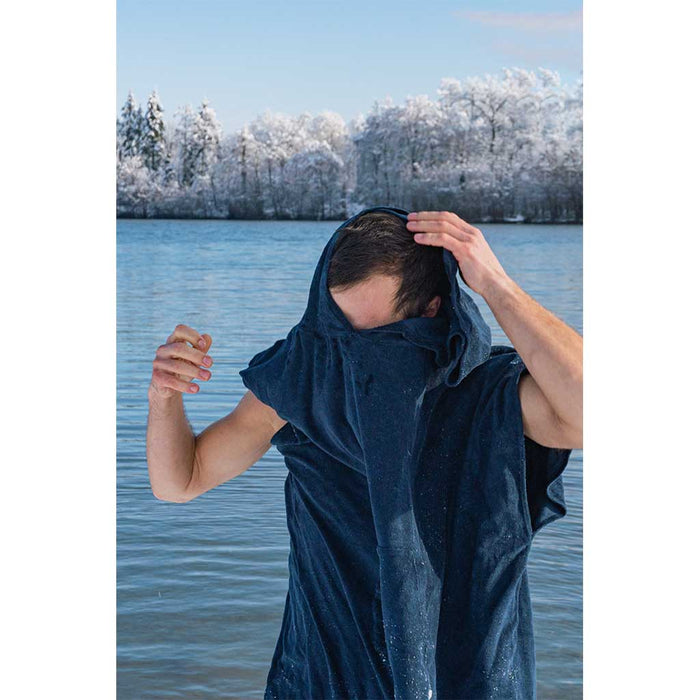 Terry Surf Poncho - Dark Blue - Unisex