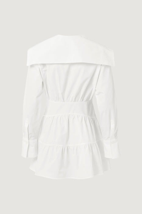 Poplin Shirt Dress White