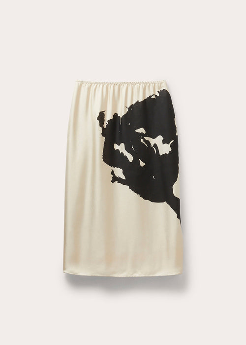 Print Silk Skirt