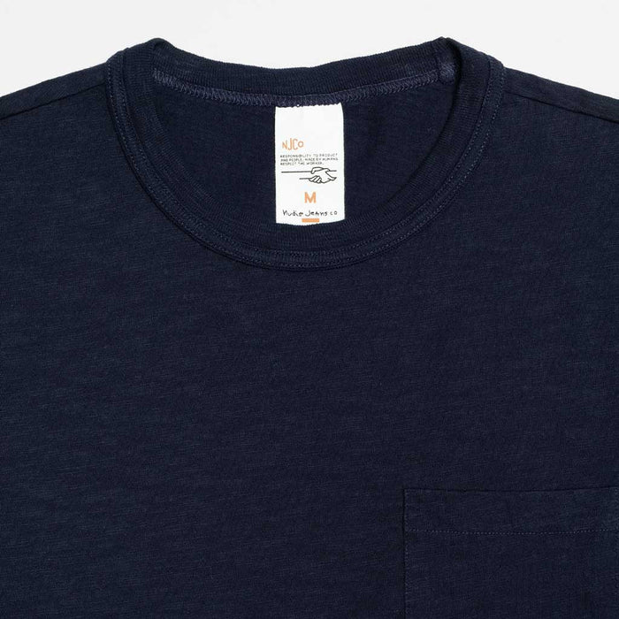 Roy Heavy Slub T-shirt - Blueberry - Herr