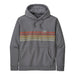 line logo ridge stripe uprisal hoody - herr - gravel heather