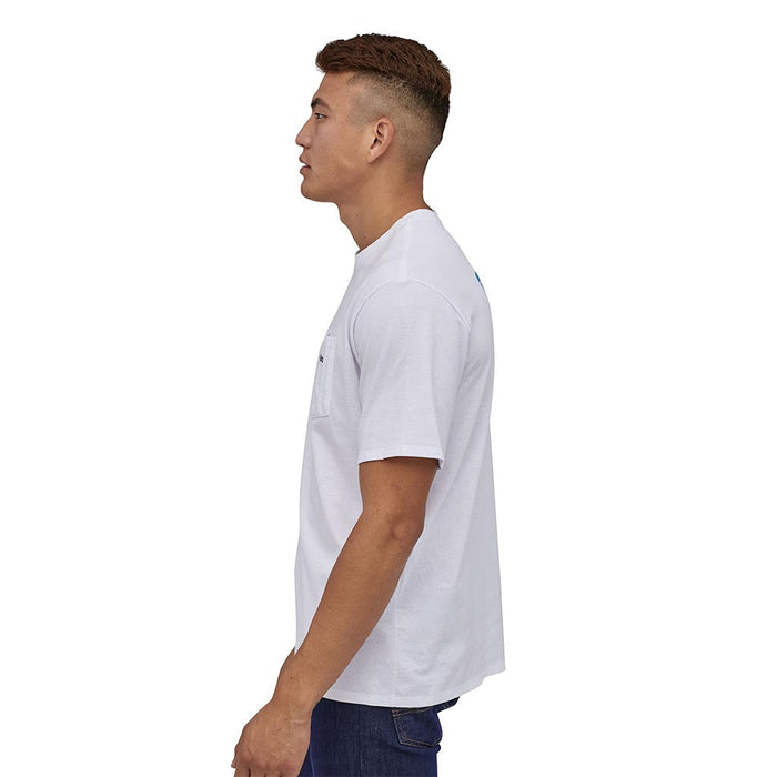 Line Logo Ridge Pocket Responsibiliti-Tee - White - Herr