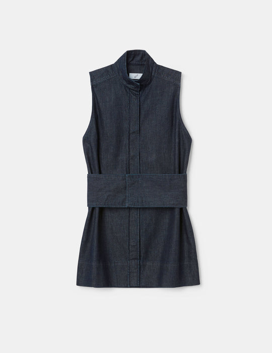VINTAGE CHAMBRAY SLEEVELESS SHIRT
